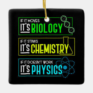 Ornement En Céramique Funny Biologie Chimie Physique Science Nerd