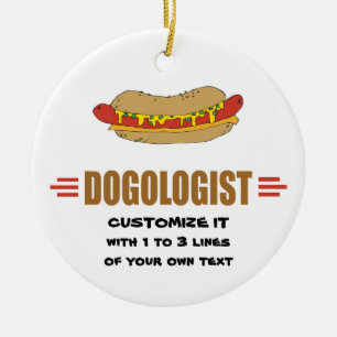 Ornement En Céramique Funny Hot Dog