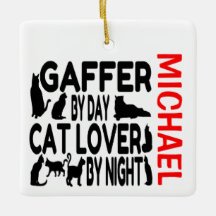 Ornement En Céramique Gaffer aime les chats PERSONNALISÉS