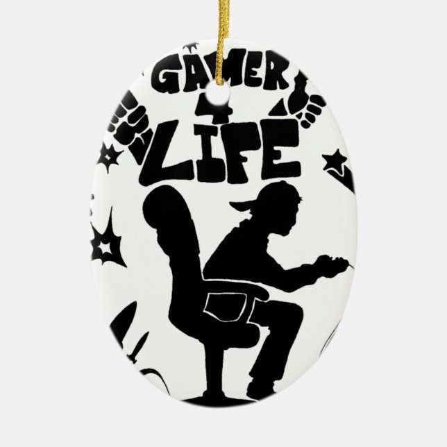 Ornement En Céramique Gamer 4 Life (Devant)