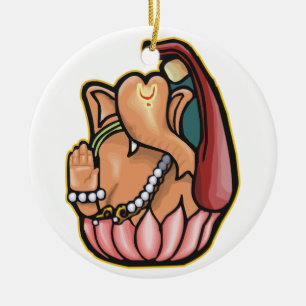 Ornement En Céramique Ganesh indou