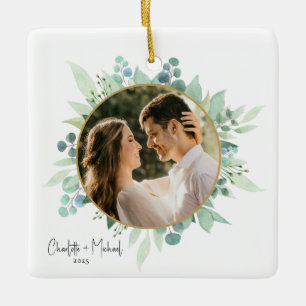 Ornement En Céramique Garde de mariage photo romantique