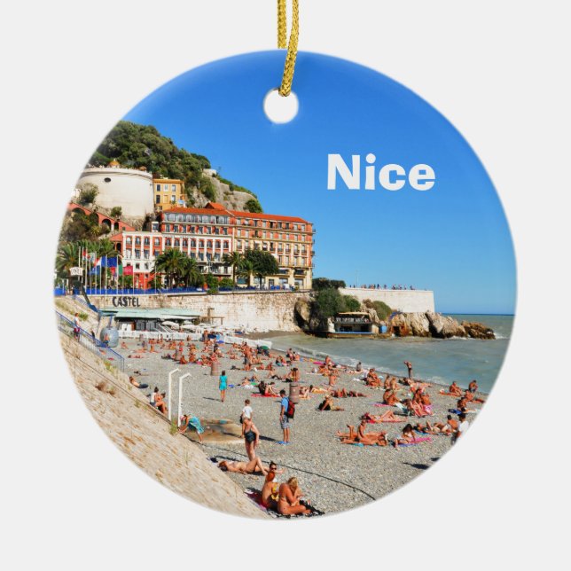 Ornement En Céramique Gentil. La Côte d'Azur (Devant)