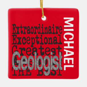 Ornement En Céramique Géologue Extraordinaire PERSONNALISÉ