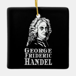 Ornement En Céramique George Frideric Handel Portrait