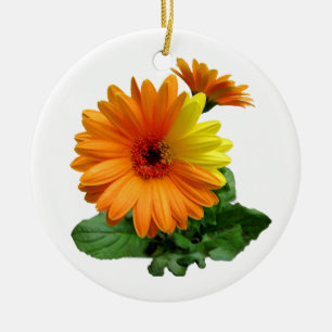 ORNEMENT EN CÉRAMIQUE GERBERA DAISY-ORNAMENTS