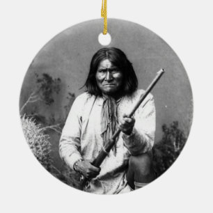 Ornement En Céramique Geronimo indien indigène iconique historique