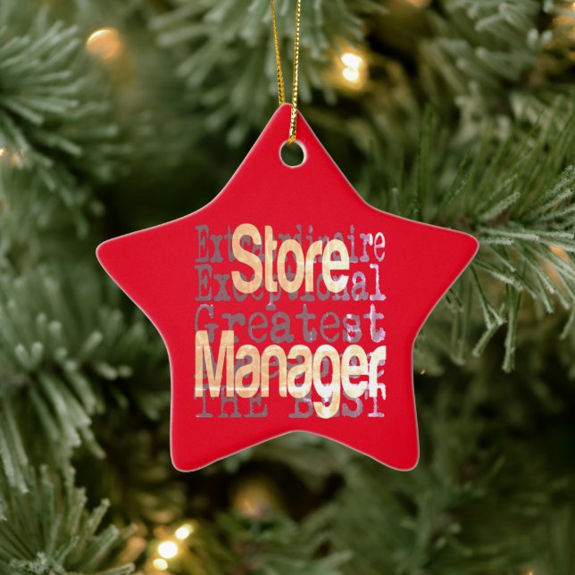 Ornement En Céramique Gestionnaire de magasin Extraordinaire (Arbre)