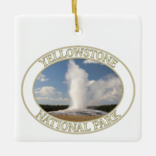 Ornement En Céramique Geyser fidèle au parc national Yellowstone