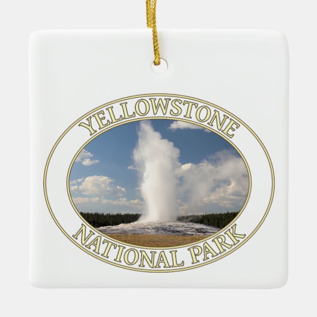 Ornement En Céramique Geyser fidèle au parc national Yellowstone (Devant)