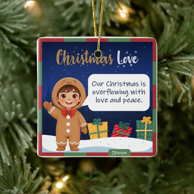 Ornement En Céramique Gingerbread Cookie Christmas Ornament (Arbre)