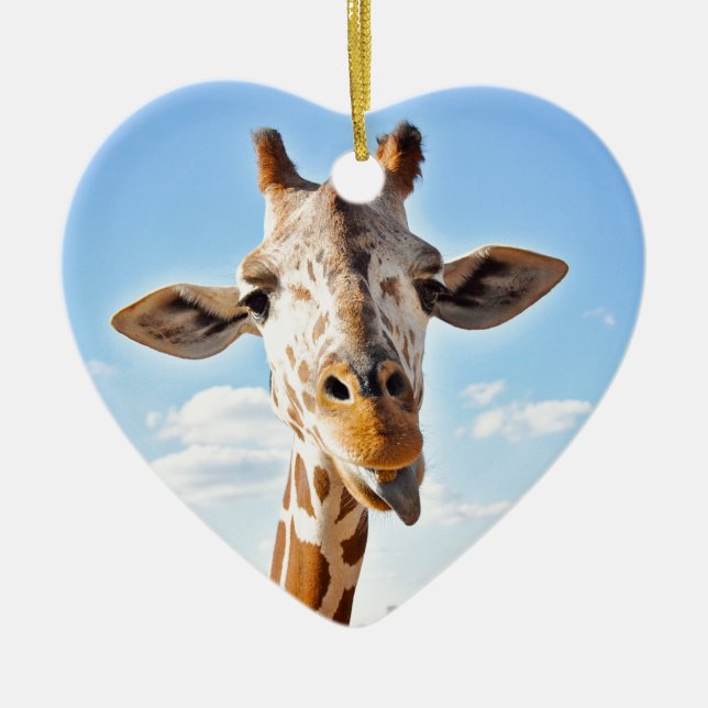 Ornement En Céramique Girafe idiote (Devant)