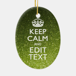Ornement En Céramique Glamour Vert Conserver Le Calme Votre Texte