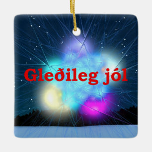 Ornement En Céramique Gleðileg Jól - Jack Frost