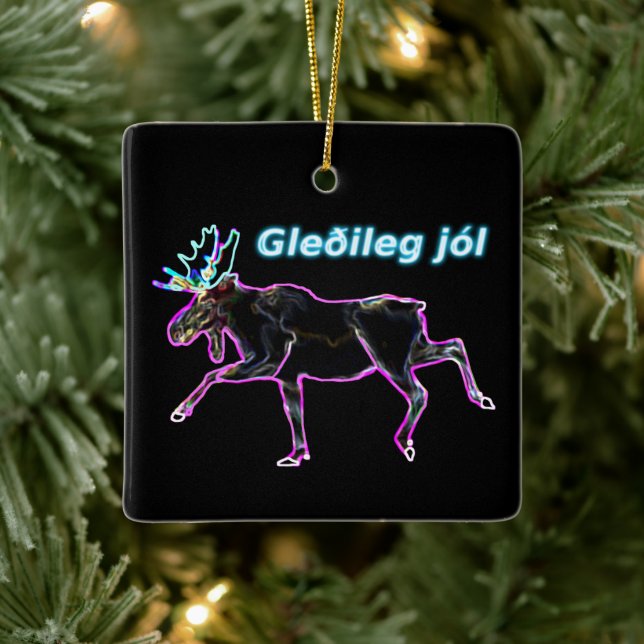 Ornement En Céramique Gleðileg jól - Oie électrique (Arbre)