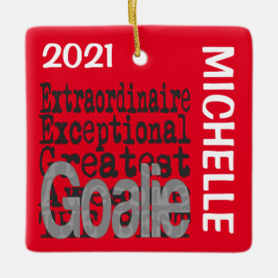 Ornement En Céramique Goalie Extraordinaire CUSTOM