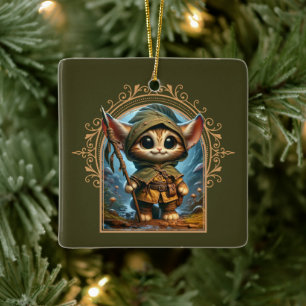 Ornement En Céramique Goblin Feline Imaginaire Adventure