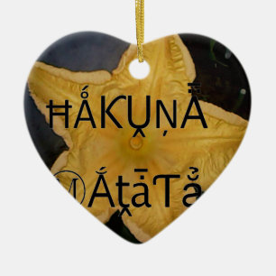 Ornement En Céramique Golden Star Hakuna Matata