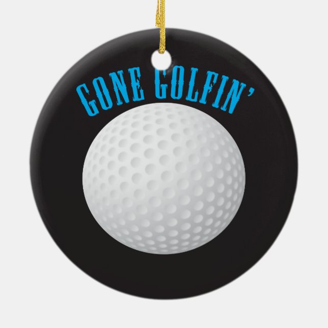 Ornement En Céramique Golf Ball ⛳ 🎁 est parti Golfeur Golfing (Dos)
