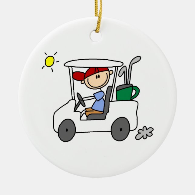 Ornement En Céramique Golfeur en Golf (Devant)