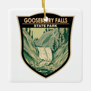 Ornement En Céramique Gooseberry Falls State Park Minnesota Vintage