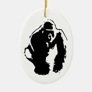 Ornement En Céramique Gorilla Pop Art