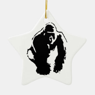 Ornement En Céramique Gorilla Pop Art