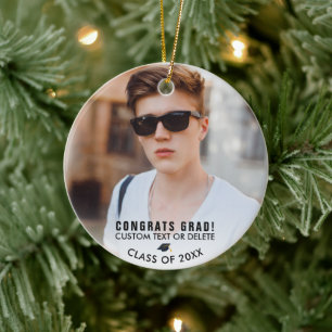 Ornement En Céramique Graduation Photo Keepsaké Cadeau Classe moderne 20
