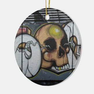 Ornement En Céramique Graffiti Skull