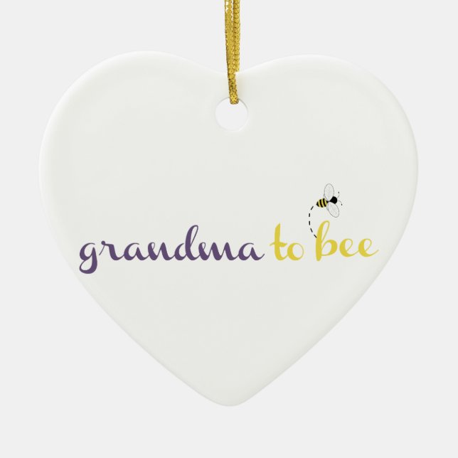Ornement En Céramique Grand-maman à l'abeille (Devant)