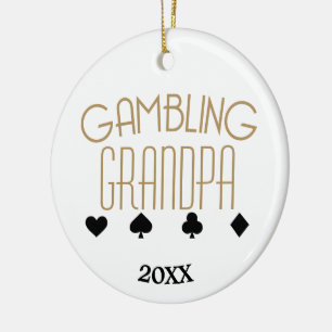Ornement En Céramique Grand-papa de jeu