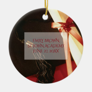 Ornement En Céramique Granddaughter Graduation Wishes