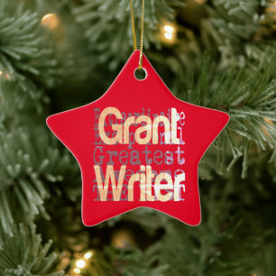 Ornement En Céramique Grant Writer Extraordinaire