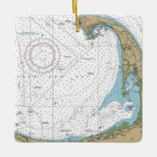Ornement En Céramique Graphique de Cape Cod Bay