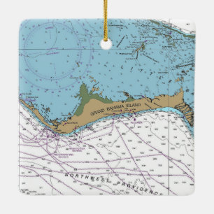 Ornement En Céramique Graphique de l'île de Grand Bahama