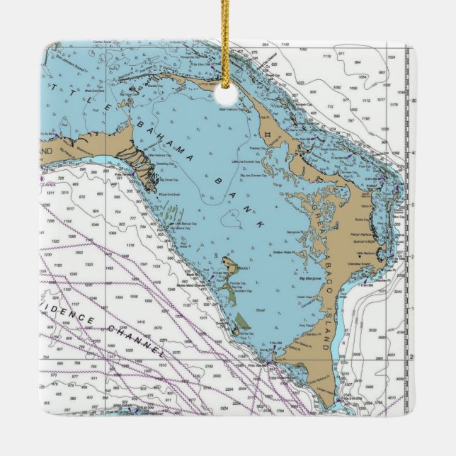 Ornement En Céramique Graphique de l'île Great Abaco (Dos)
