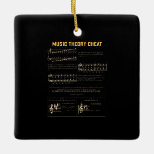 Ornement En Céramique Graphique de théorie de la musique