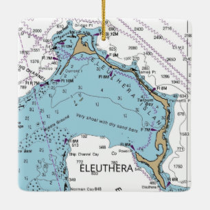 Ornement En Céramique Graphique Eleuthera Island Bahamas