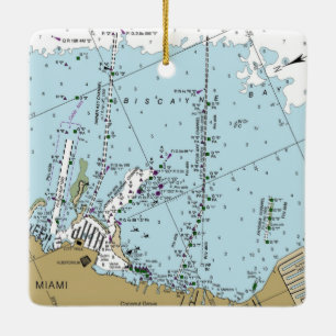 Ornement En Céramique Graphique marin de Miami Floride