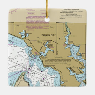 Ornement En Céramique Graphique Nautique FL de Panama City