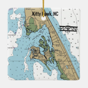 Ornement En Céramique Graphique NC Kitty Hawk
