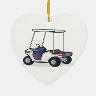 Ornement En Céramique graphisme de voiturette de golf