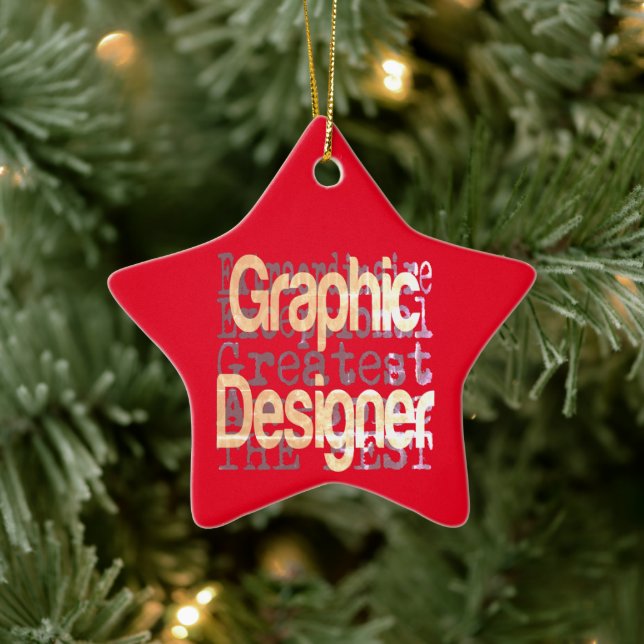 Ornement En Céramique Graphiste Extraordinaire (Arbre)