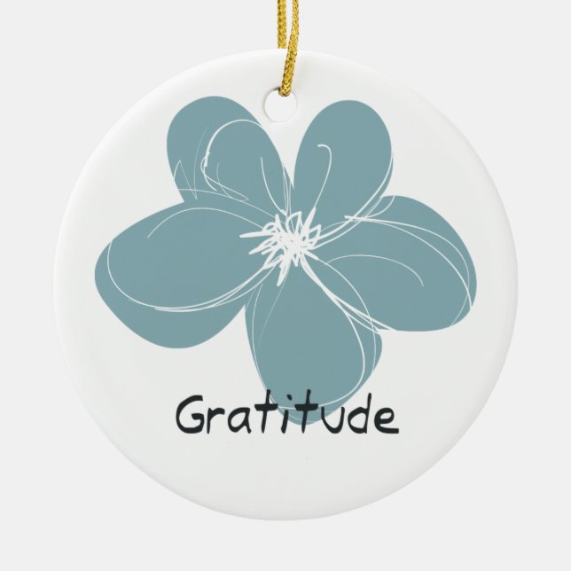 Ornement En Céramique Gratitude (Devant)