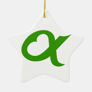 Ornement En Céramique Green Alpheart