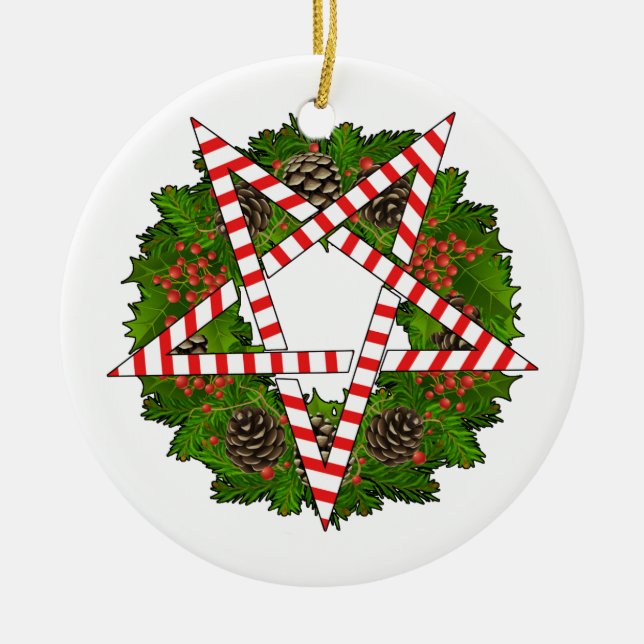 Ornement En Céramique Grêle Père Noël (Devant)