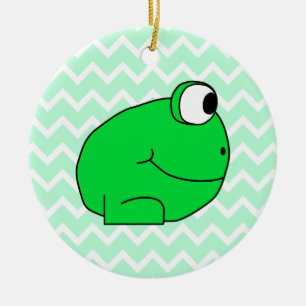 Ornement En Céramique Grenouille