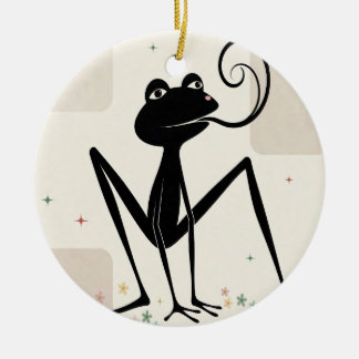 Ornement en céramique Grenouille de Printemps