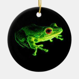Ornement En Céramique Grenouille verte