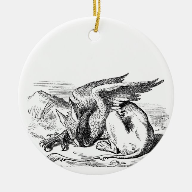 Ornement En Céramique Griffin couchant (Devant)